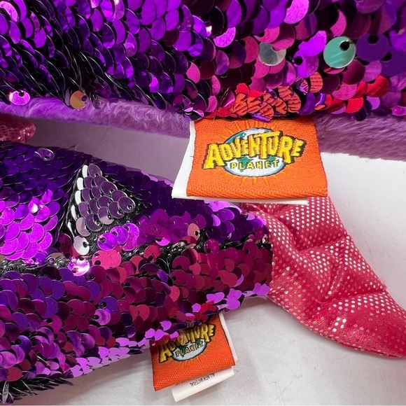 Adventure Planet Color Changing Sequin 2 Piece Seal Toy Plush Stuffed Animals - Picture 4 of 13